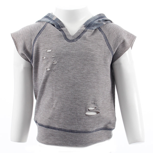 Heather Grey Hoody with Camo Hood - Denny's