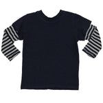 Layered Tee Stripe Sleeve - Denny's