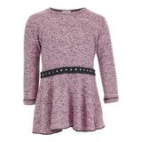 Long Sleeve Dress with Studded Belt - Denny's