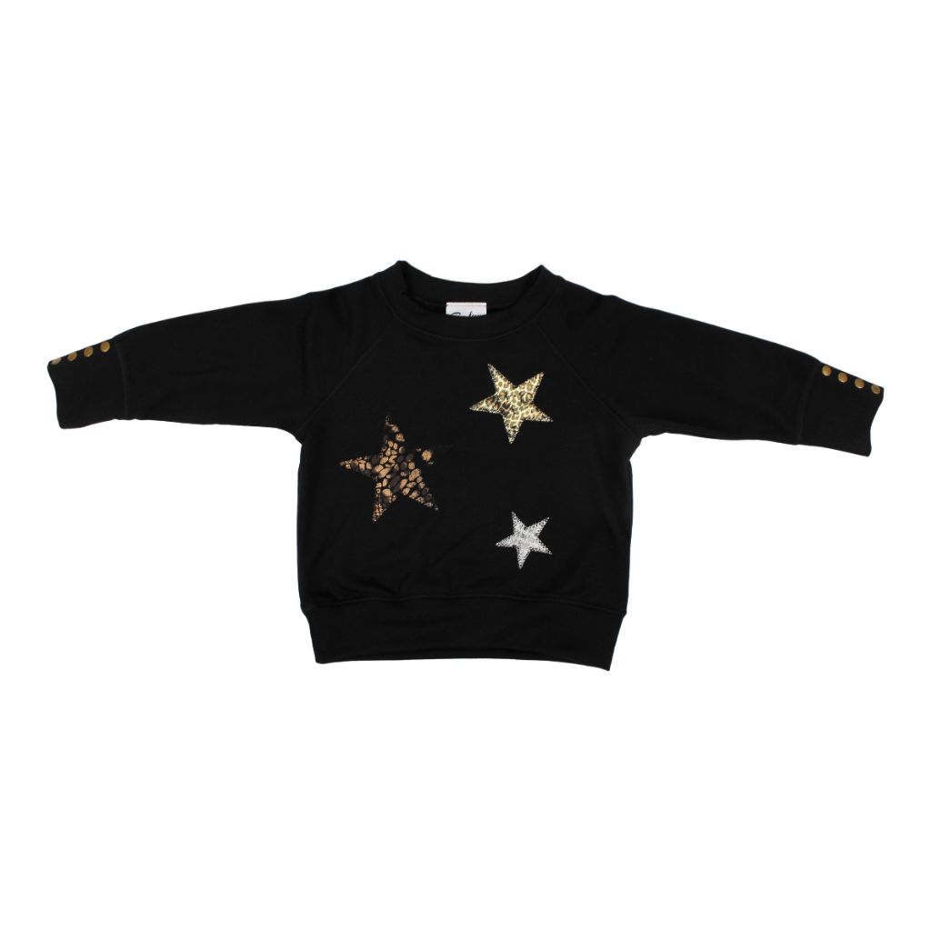 Sweatshirt with Animal Print Stars - Denny's