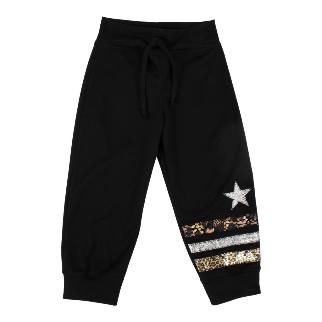 Jogger with Animal Print Stripes & Star - Denny's