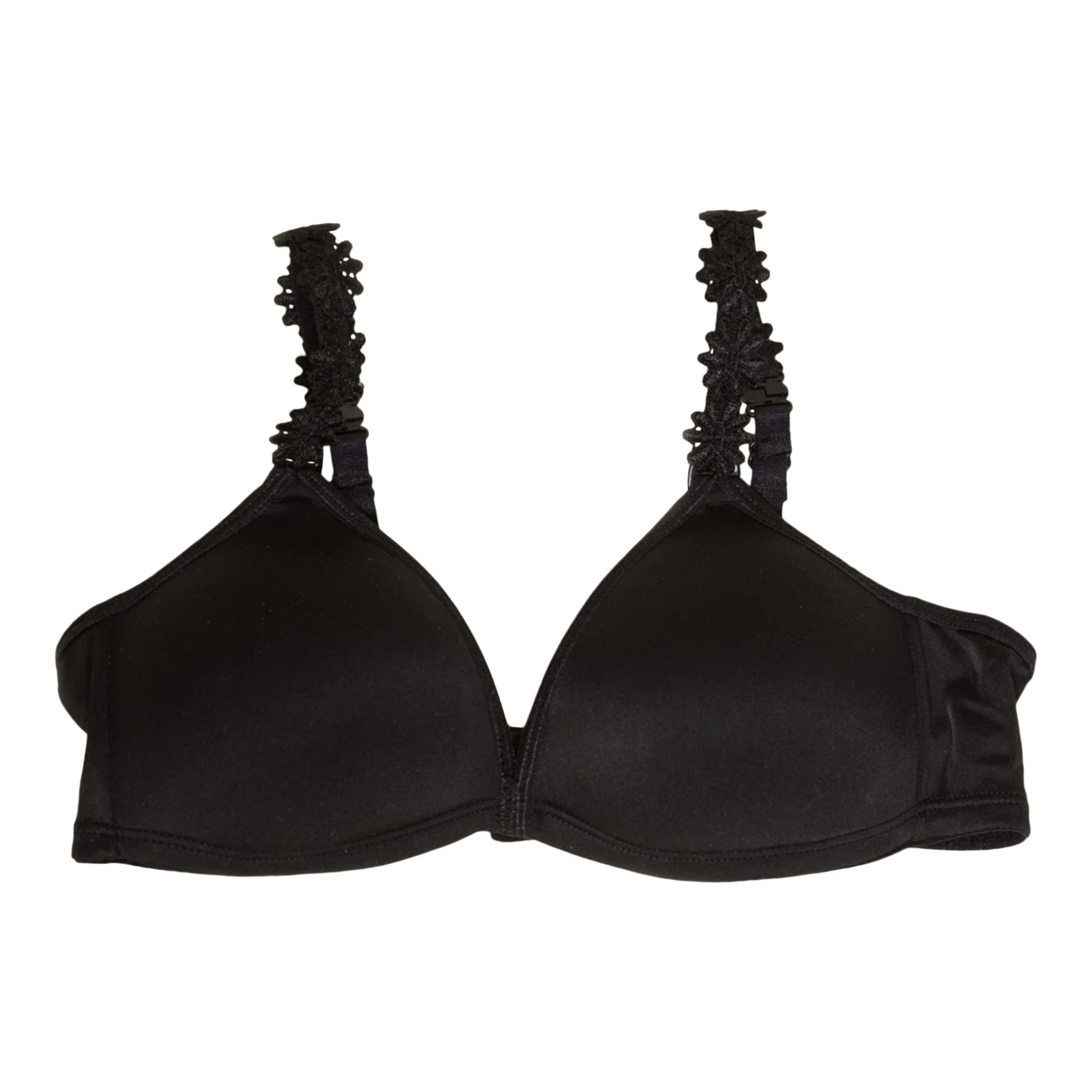 Seamless Padded Bra w Flower Straps - Denny's