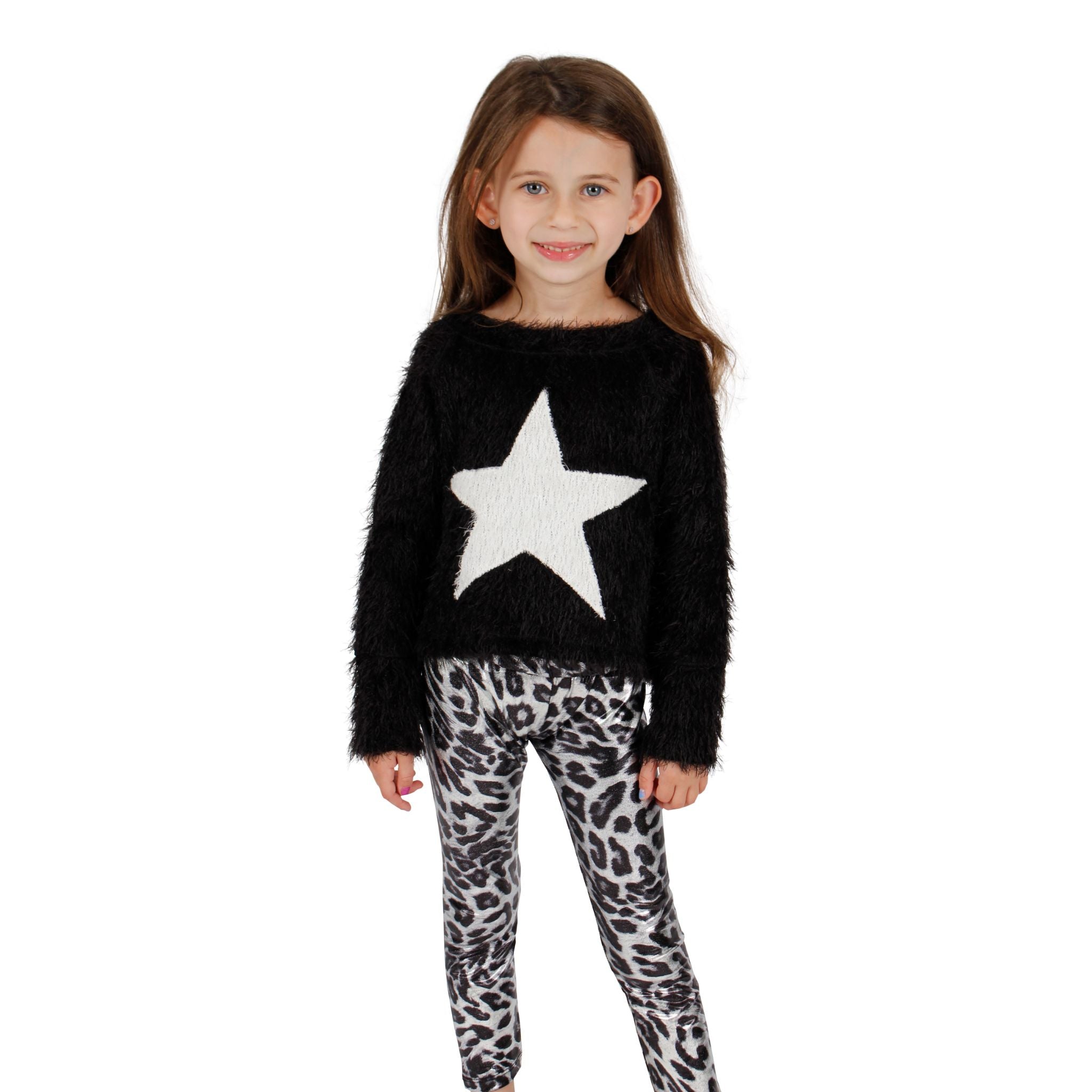 Shaggy Sweater with White Star - Denny's