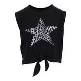 Tank Tie Top with Leopard Star - Denny's