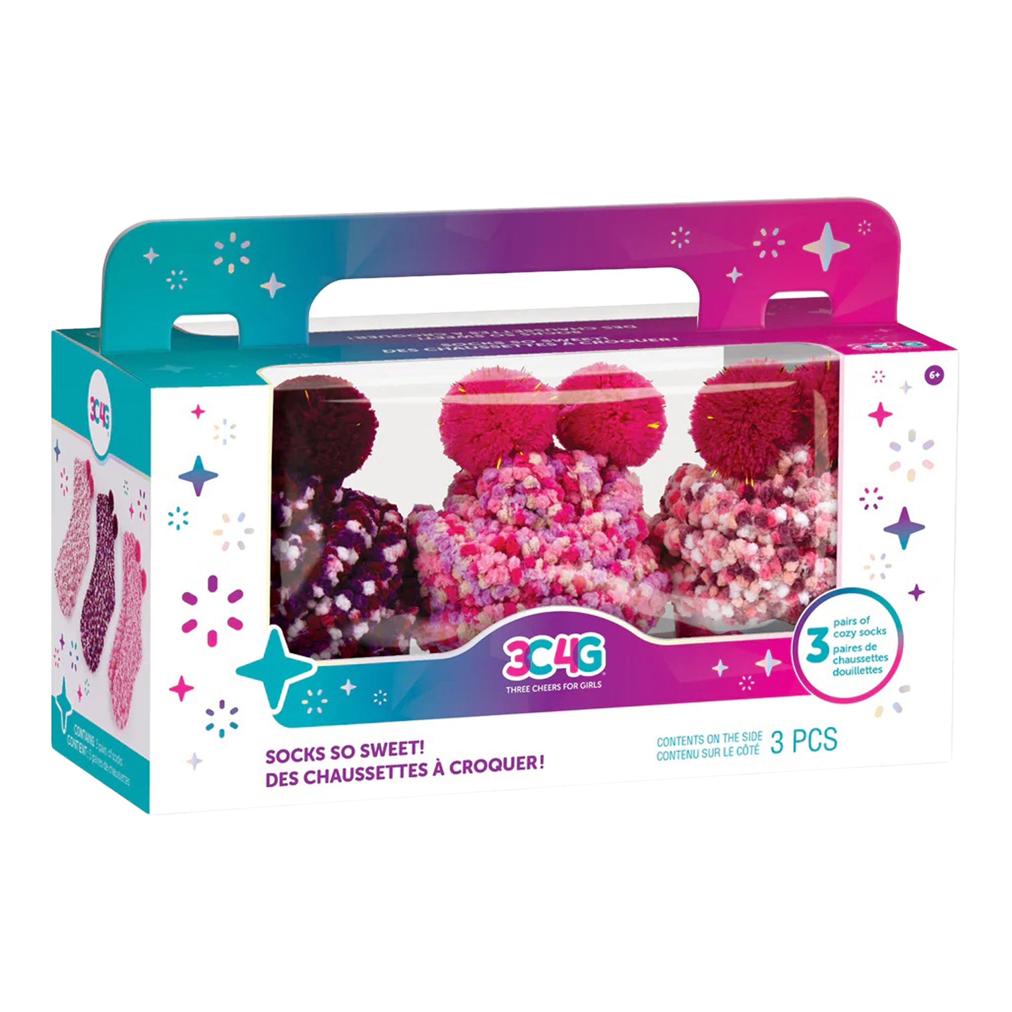 3pk So Sweet Cupcake Sock - Denny's