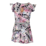 Tie Dye Ruffle Sleeve Dress with Studded Belt - Denny's