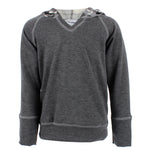 Solid Sweatshirt with Camo Hood and Stripe - Denny's