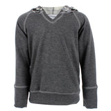 Solid Sweatshirt with Camo Hood and Stripe - Denny's