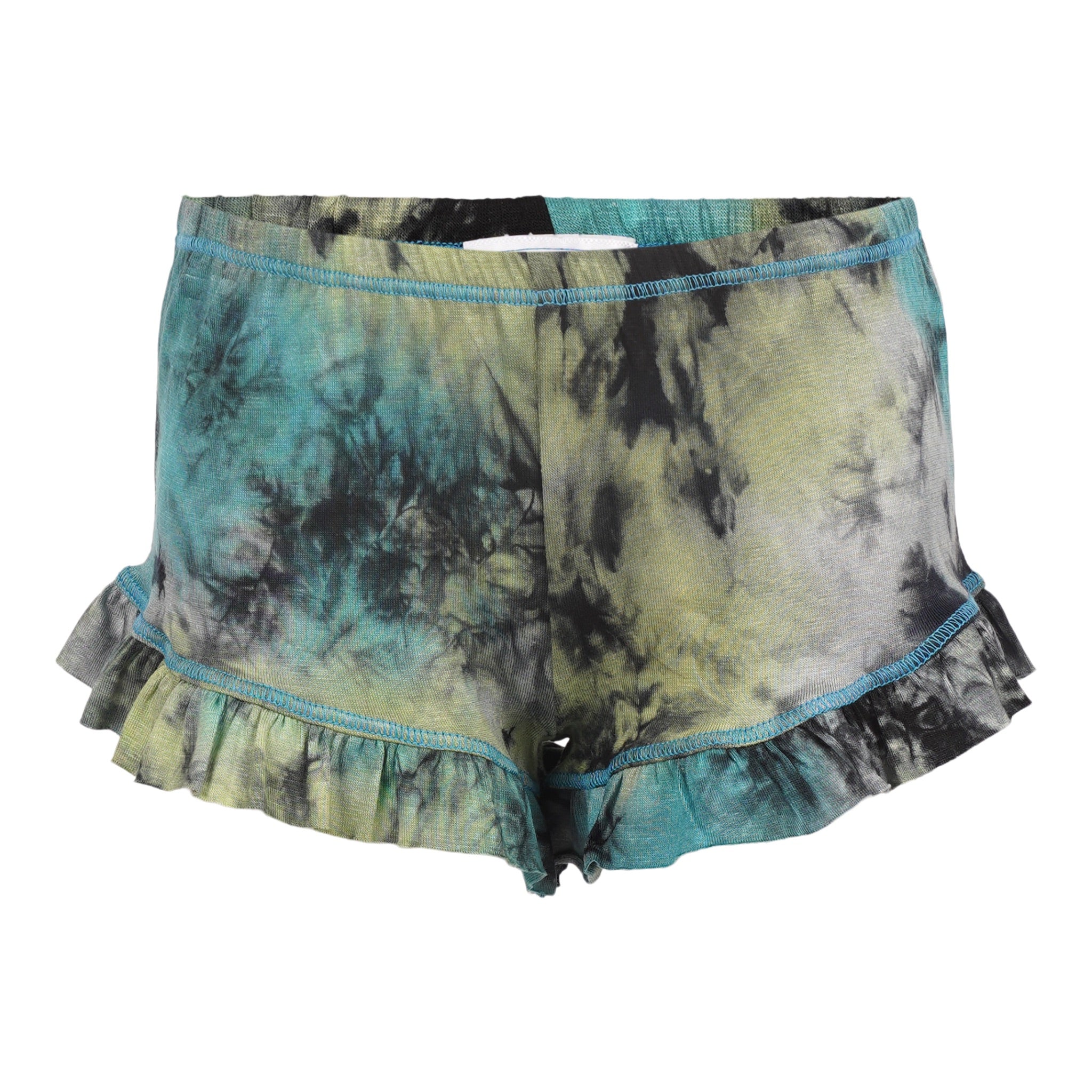 Blue/Turq/Grn T/D Ruffle Short - Denny's