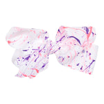 Hot Pink Purple Splatter White 4 inch Clip - Denny's