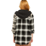 Plaid Hooded Flannel - Denny's
