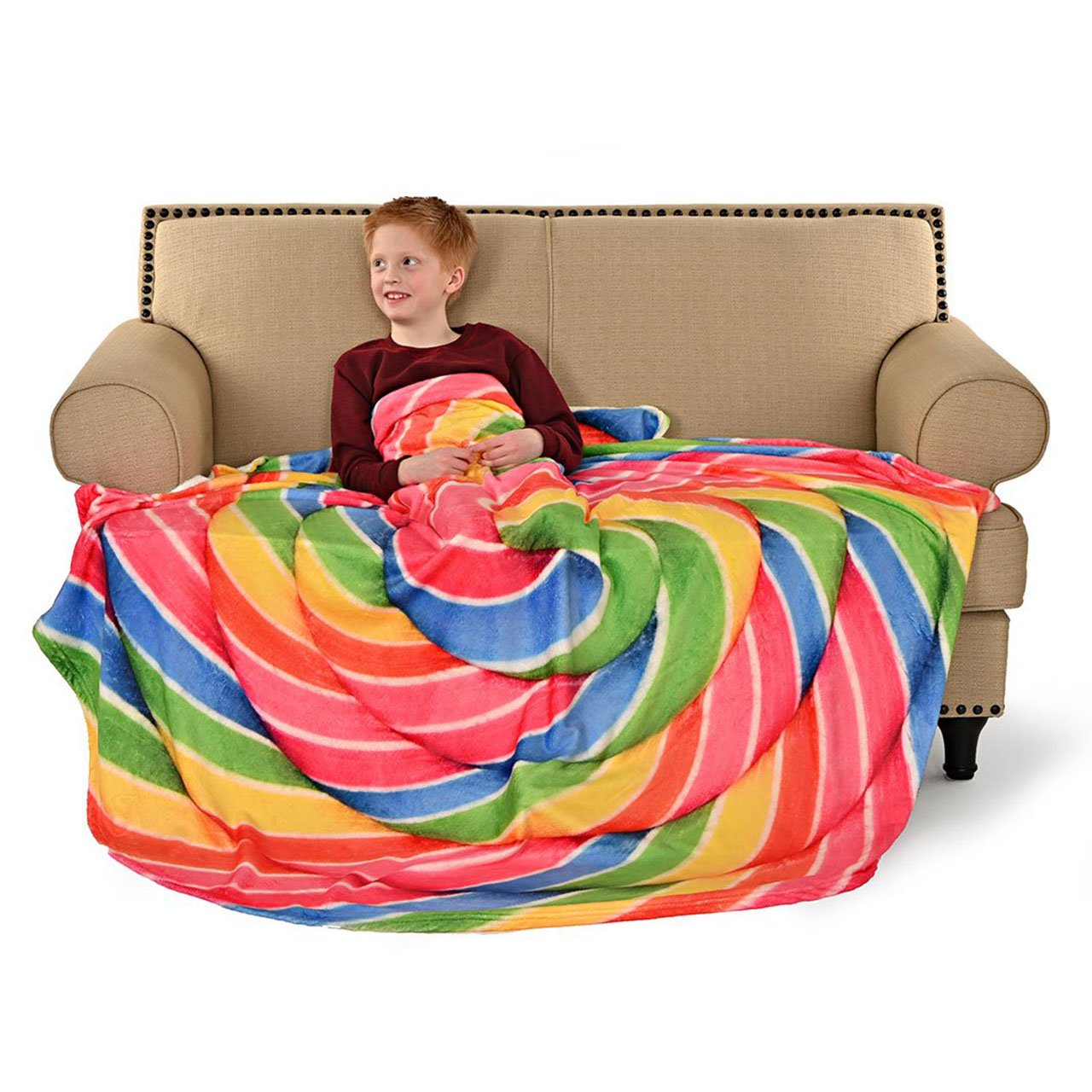 Rainbow Lollipop Cozy Blanket - Denny's