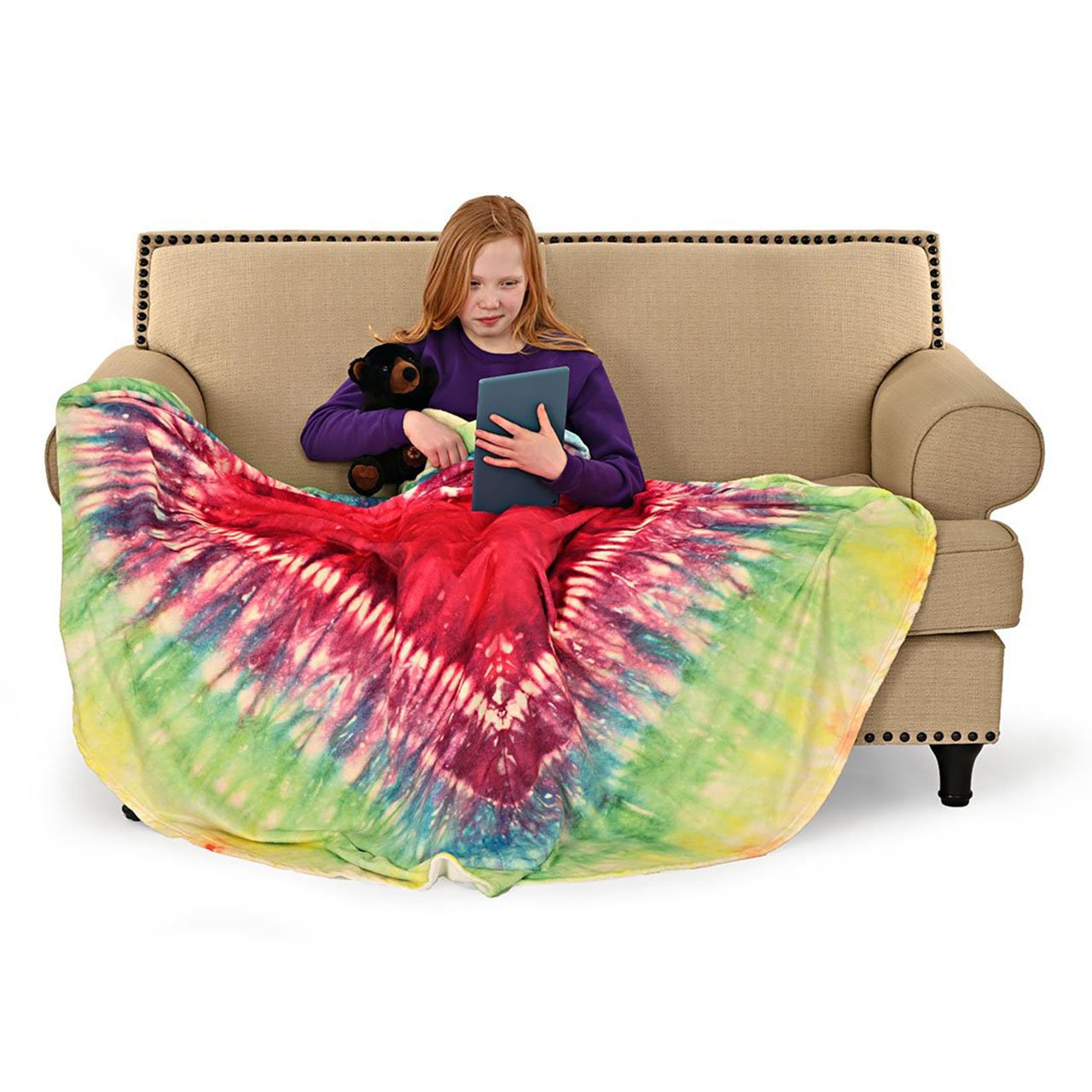 Heart Tie Dye Traditions Blanket - Denny's