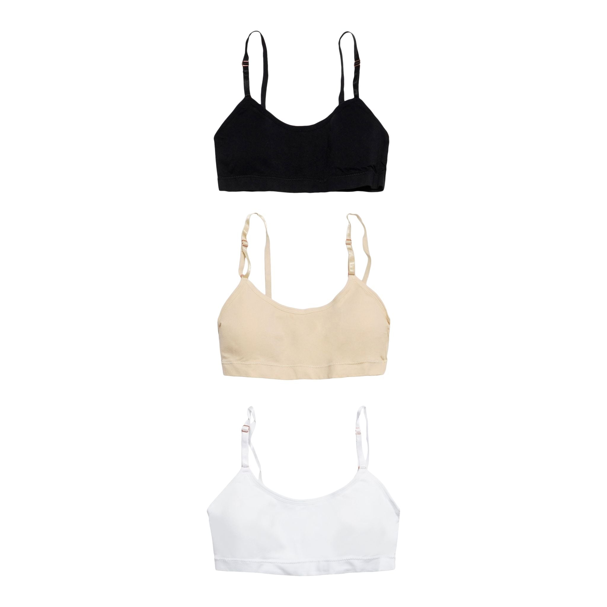 3 pack Padded Adjustable Bralet - Denny's