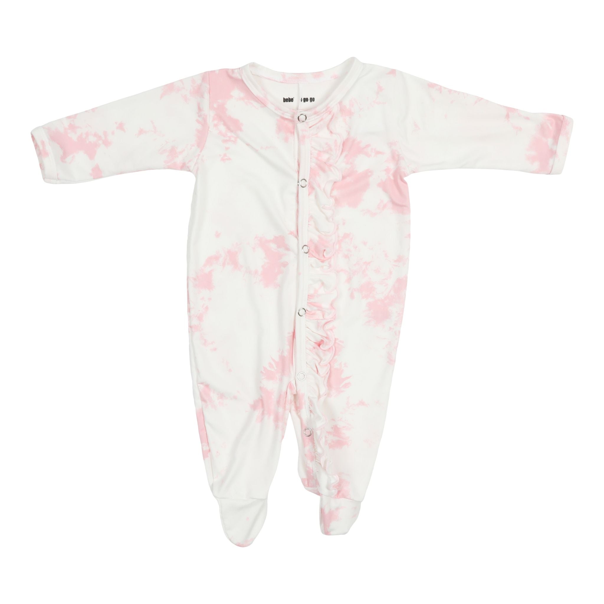 Pink Tie Dye Ruffle Footie - Denny's