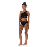 1pc Gold Trim Cut Out Bathingsuit - Denny's