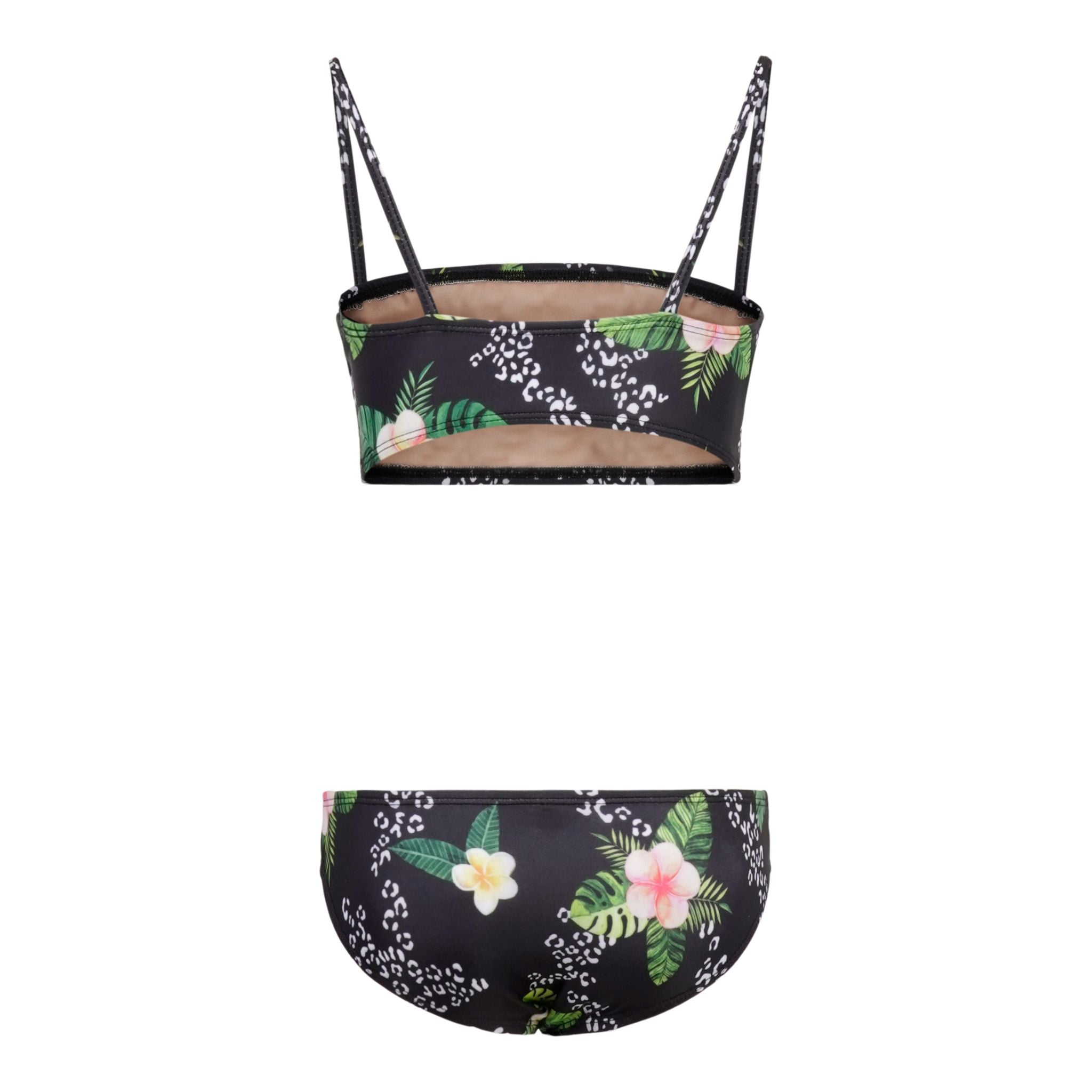 Hawaiian Leopard 2pc Ruffle Bandeau Bikini - Denny's