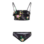 Hawaiian Leopard 2pc Ruffle Bandeau Bikini - Denny's