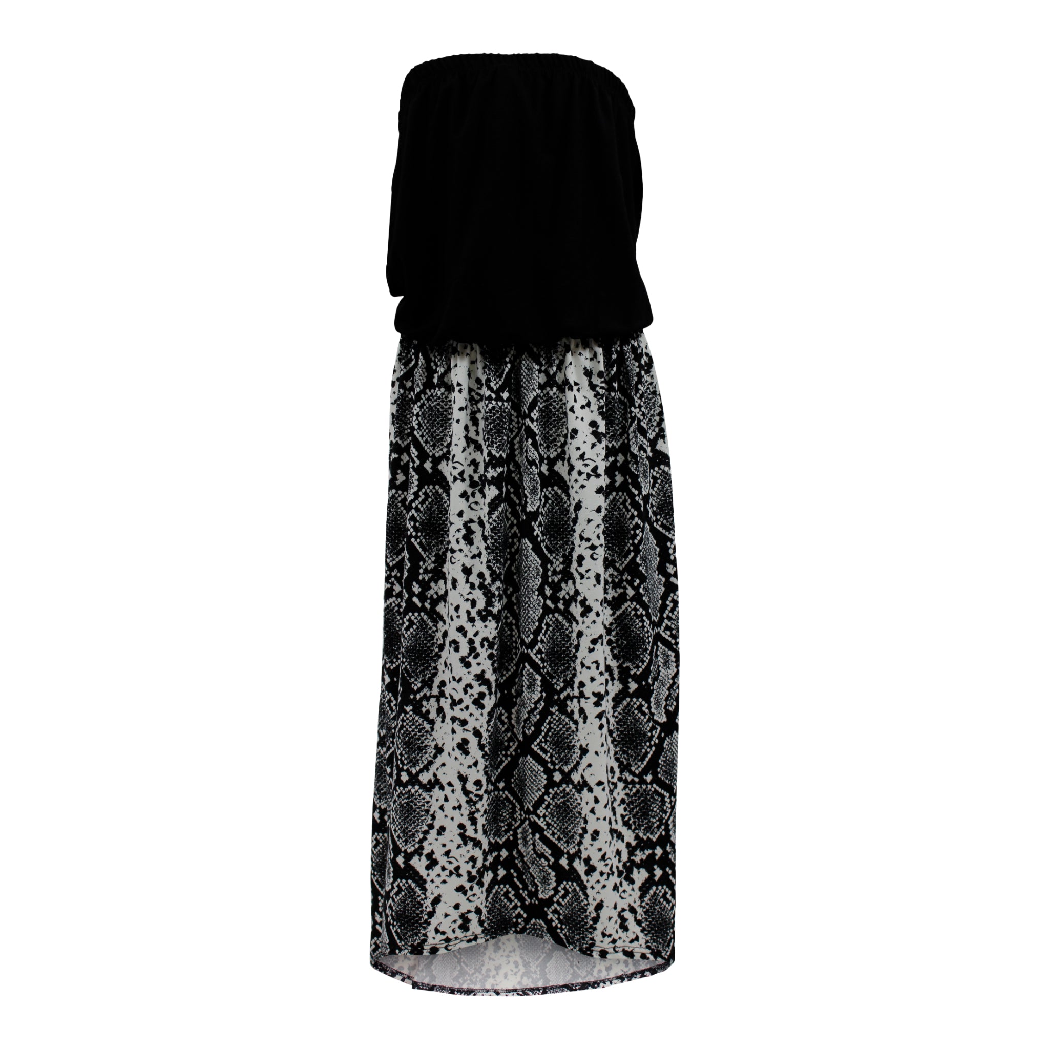 Maxi Dress Black / White Snake Bottom - Denny's