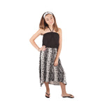Maxi Dress Black / White Snake Bottom - Denny's