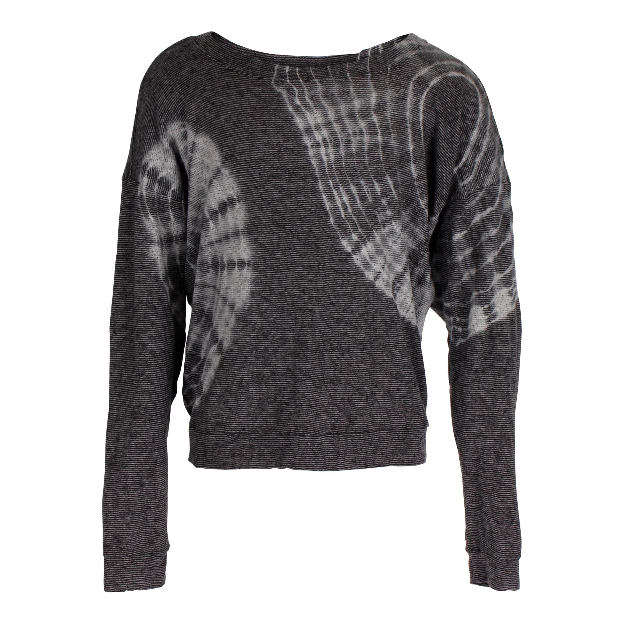 Black & White Tie Dye Hacci Top - Denny's