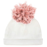 Hat with Blush Yarn Pom - Denny's