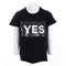 Short Sleeve Tee with Tie & Yes/No Sequin - Denny's