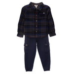 Glacier Plaid Buttondown & Pants Set - Denny's