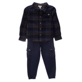 Glacier Plaid Buttondown & Pants Set - Denny's