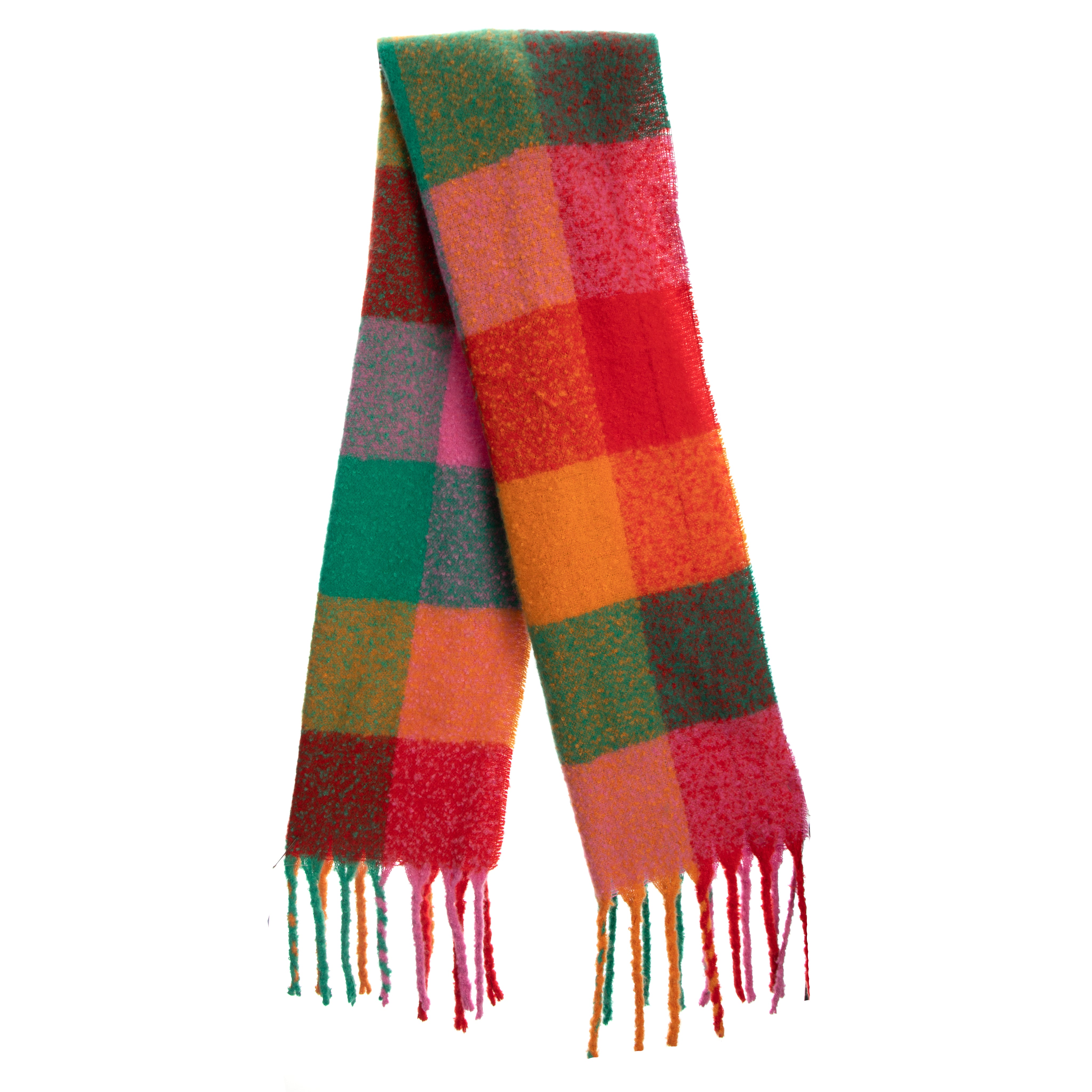 Multi Color Plaid Scarf - Denny's