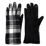 Black & White Plaid Glove - Denny's