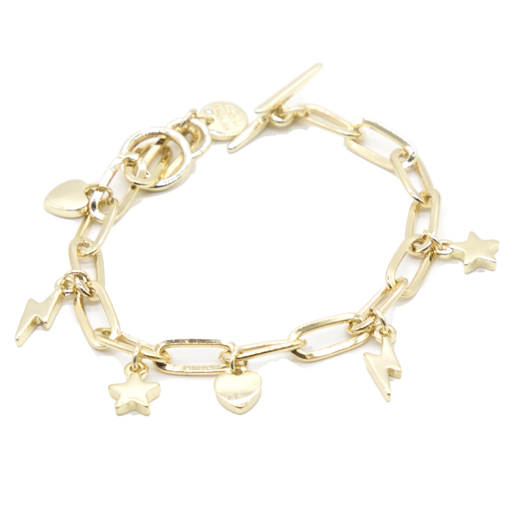 Stars & Boltz Charms Link Bracelet - Denny's