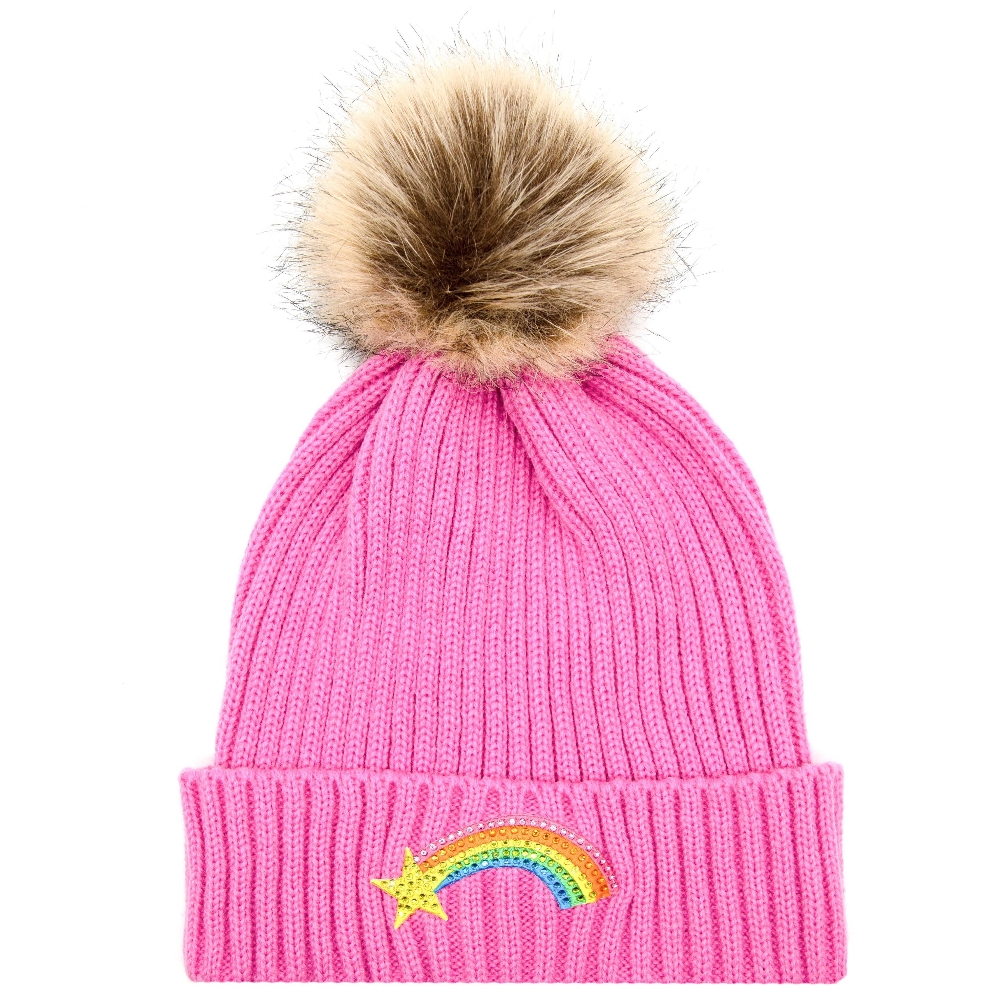 Rainbow Shooting Star Pom Beanie - Denny's