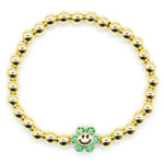 Green Daisy Gold Ball Bracelet - Denny's