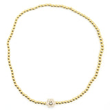 Daisy Flower Gold Ball Stretch  Chocker - Denny's