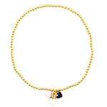 3 Enamel Hearts Stretch Ball Choker - Denny's