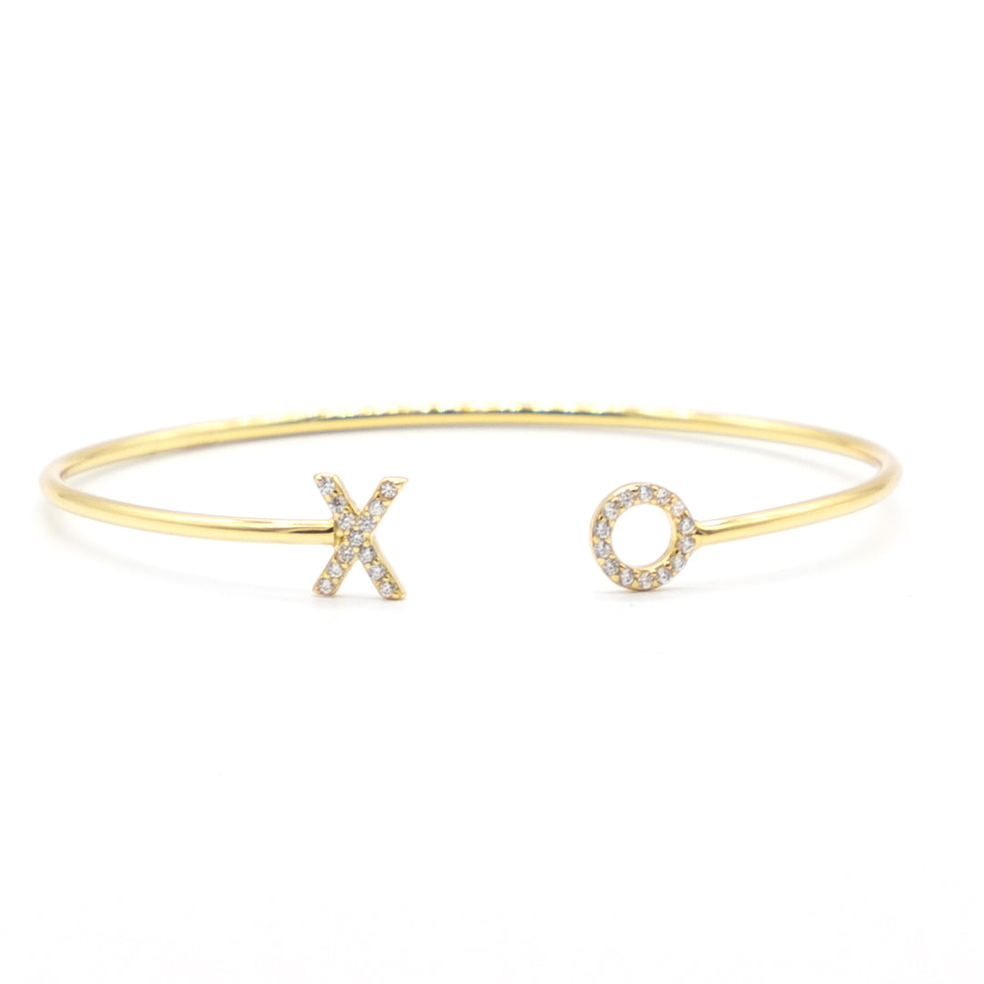 Cubic Zirconia XO Cuff Bracelet - Denny's