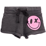 Pink Smiley Fleece Short - Denny's