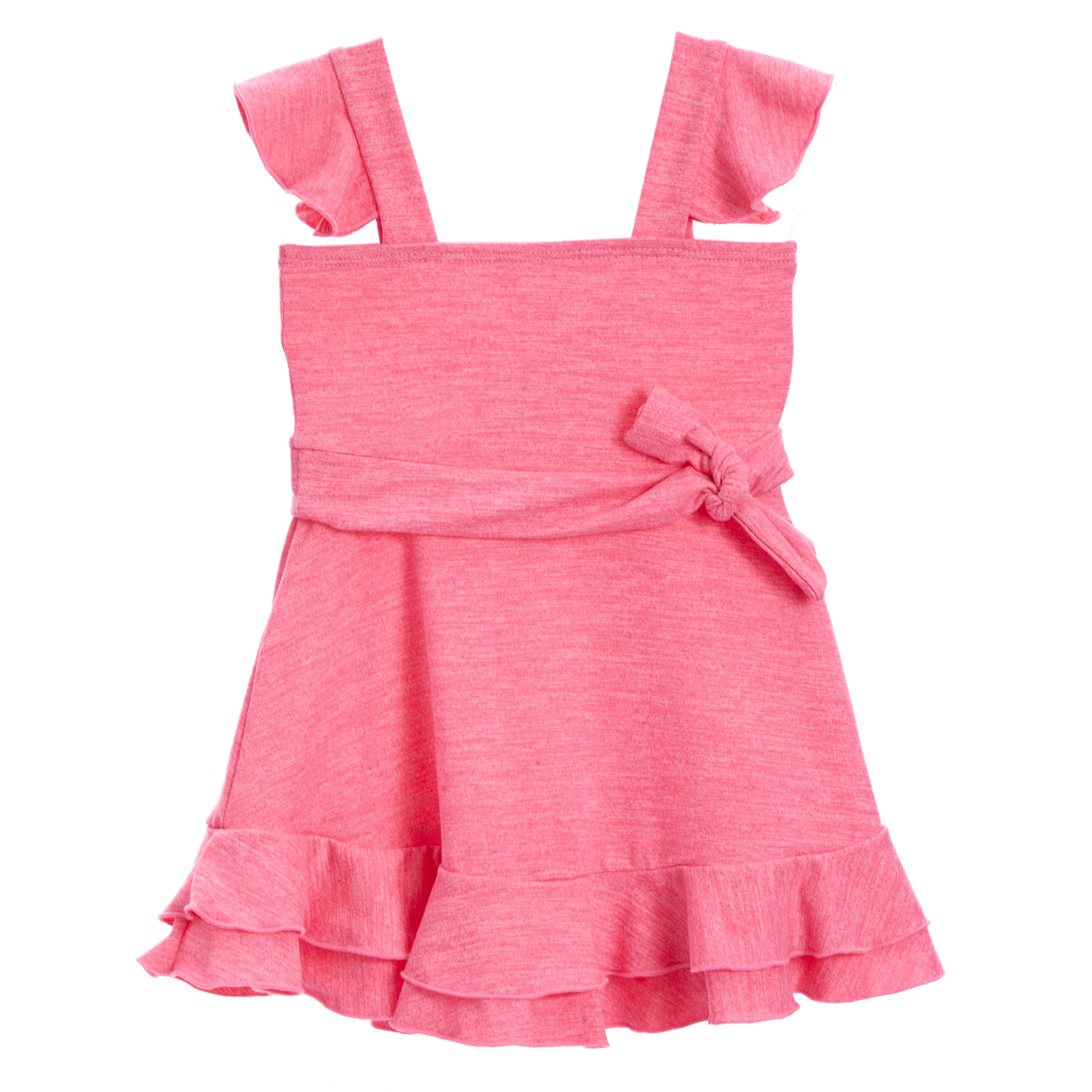 Heathered Ruffle Strap Tie Dress - Denny's