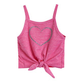 Glitter Heart Heathered Tie Tank - Denny's