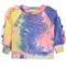 Rhinestone Tie Dye Ruffle Sleeve Sweatshirt - Denny's