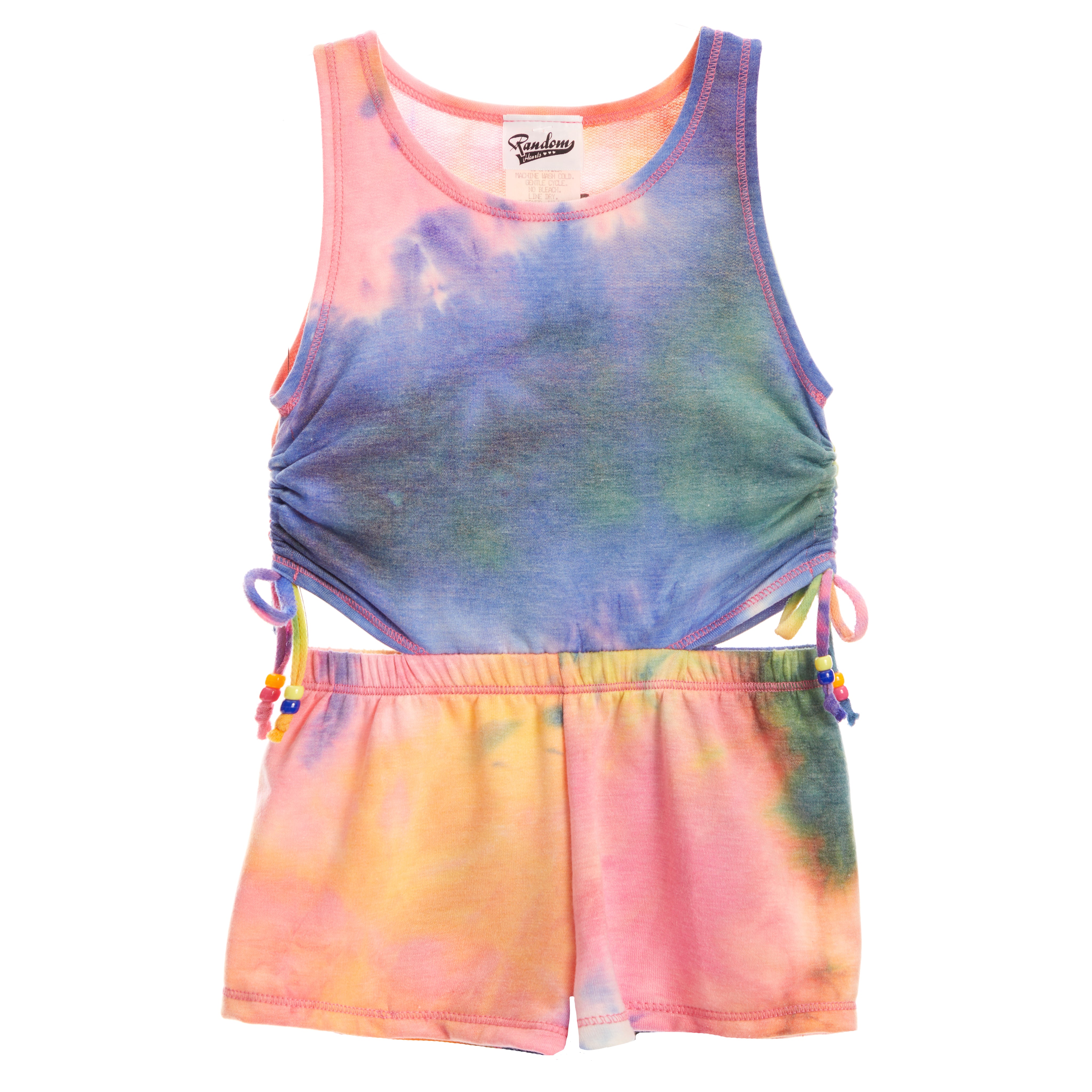 Beaded Tie Cut Outs Romper - Denny's