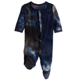 Blue & Navy Tie Dye Footie - Denny's