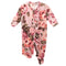 Mauve Floral Ruffle Footie - Denny's