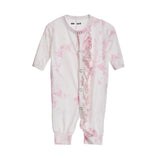 Pink & White Tie Dye Ruffle Union Suit - Denny's