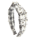 Jeweled Knot Tweed Headband - Denny's