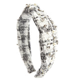 Jeweled Knot Tweed Headband - Denny's