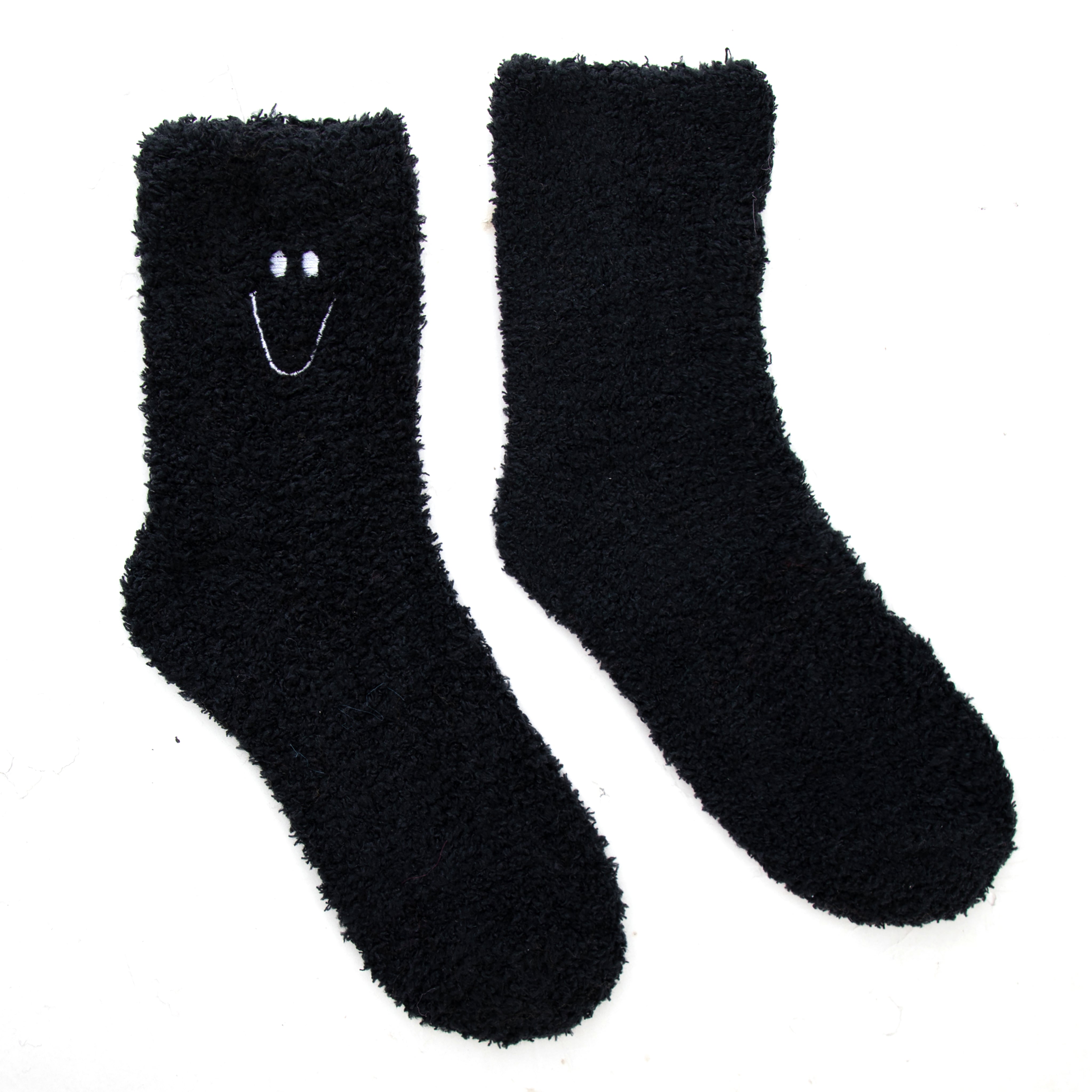 Jespa Fuzzy Smiley Sock - Denny's