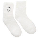 Jespa Fuzzy Smiley Sock - Denny's