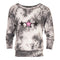 Tie Dye Three Stars Long Sleeve Top - Denny's